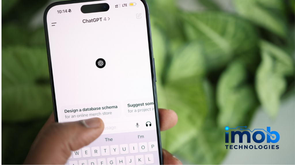 AI app processing personal photos on a smartphone