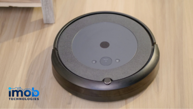 Robot vacuum cleaner cleaning a modern home