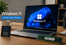 8GB RAM and Windows 11 on a laptop